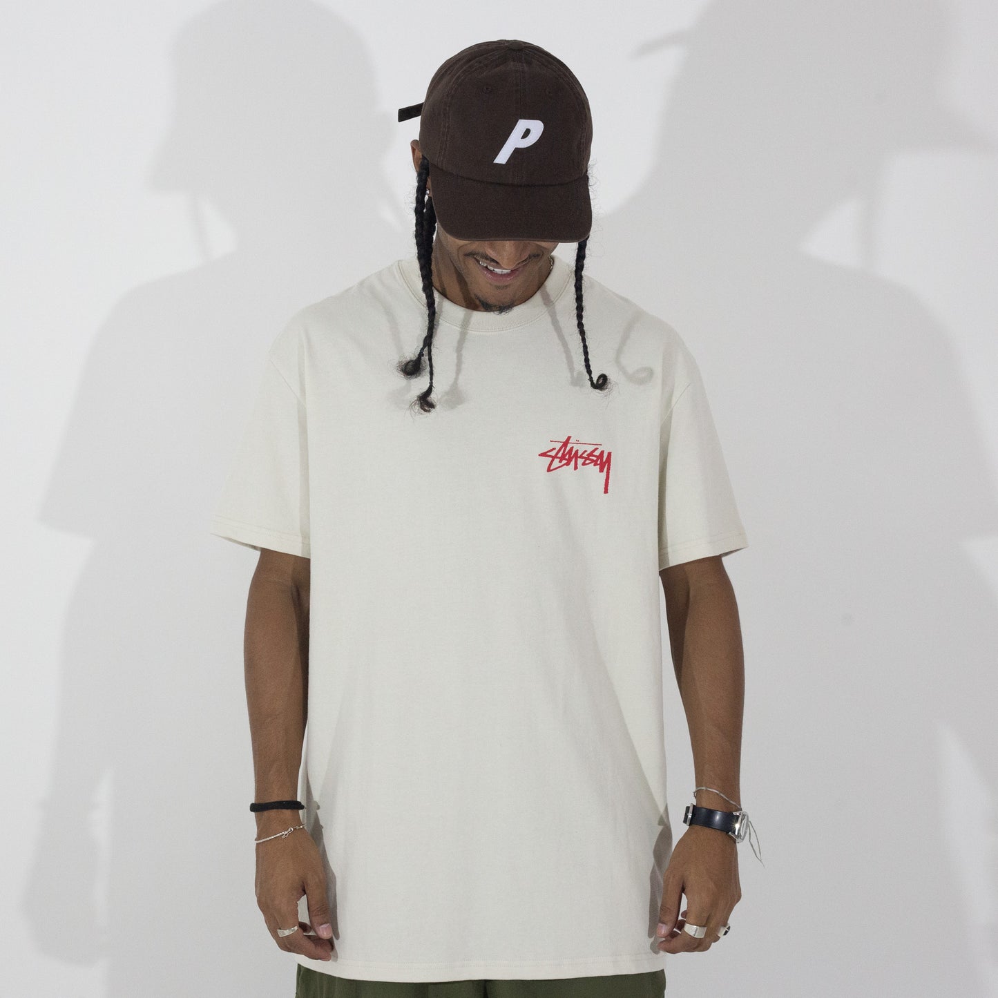 Camiseta Stussy Rex Bege