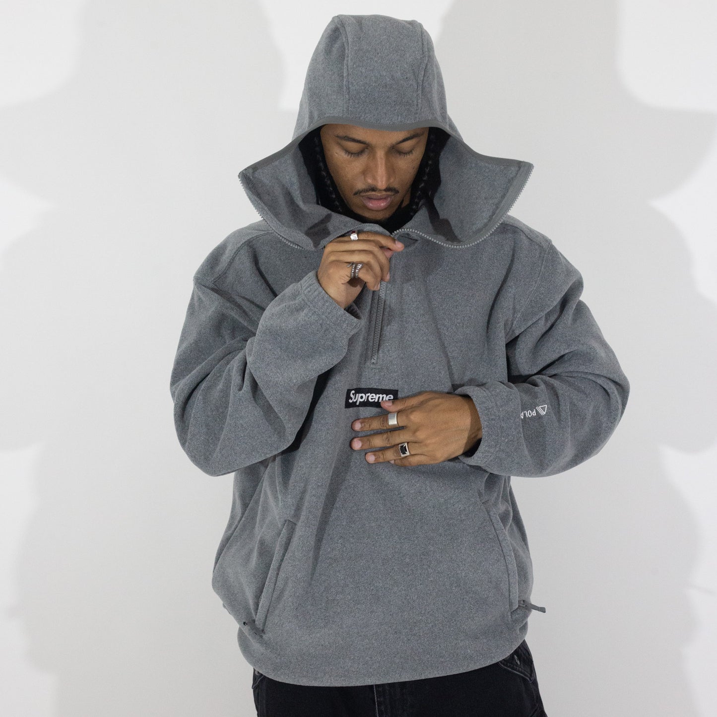 Jaqueta Supreme Polartec Balaclava Cinza