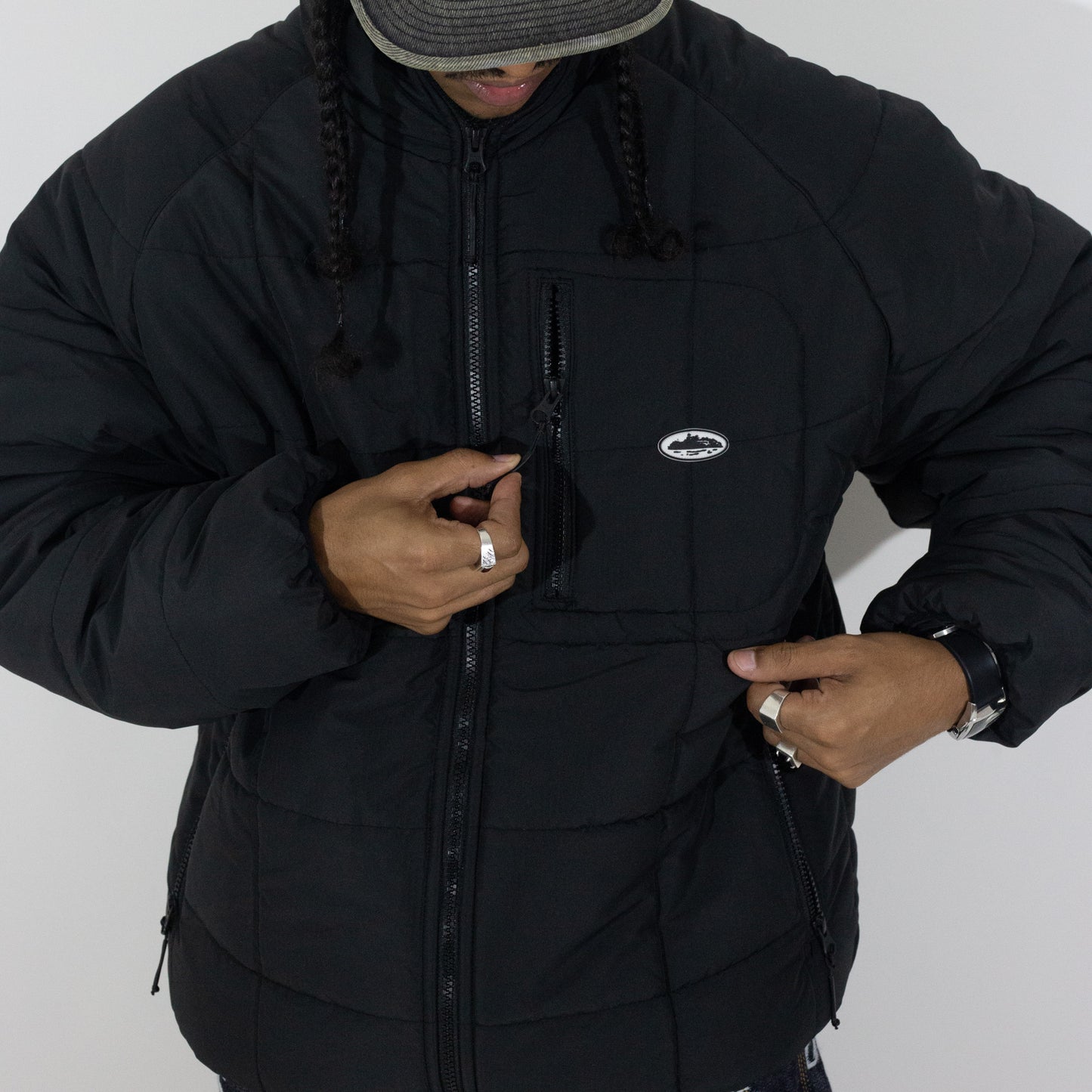 Jaqueta Puffer Corteiz Refletiva