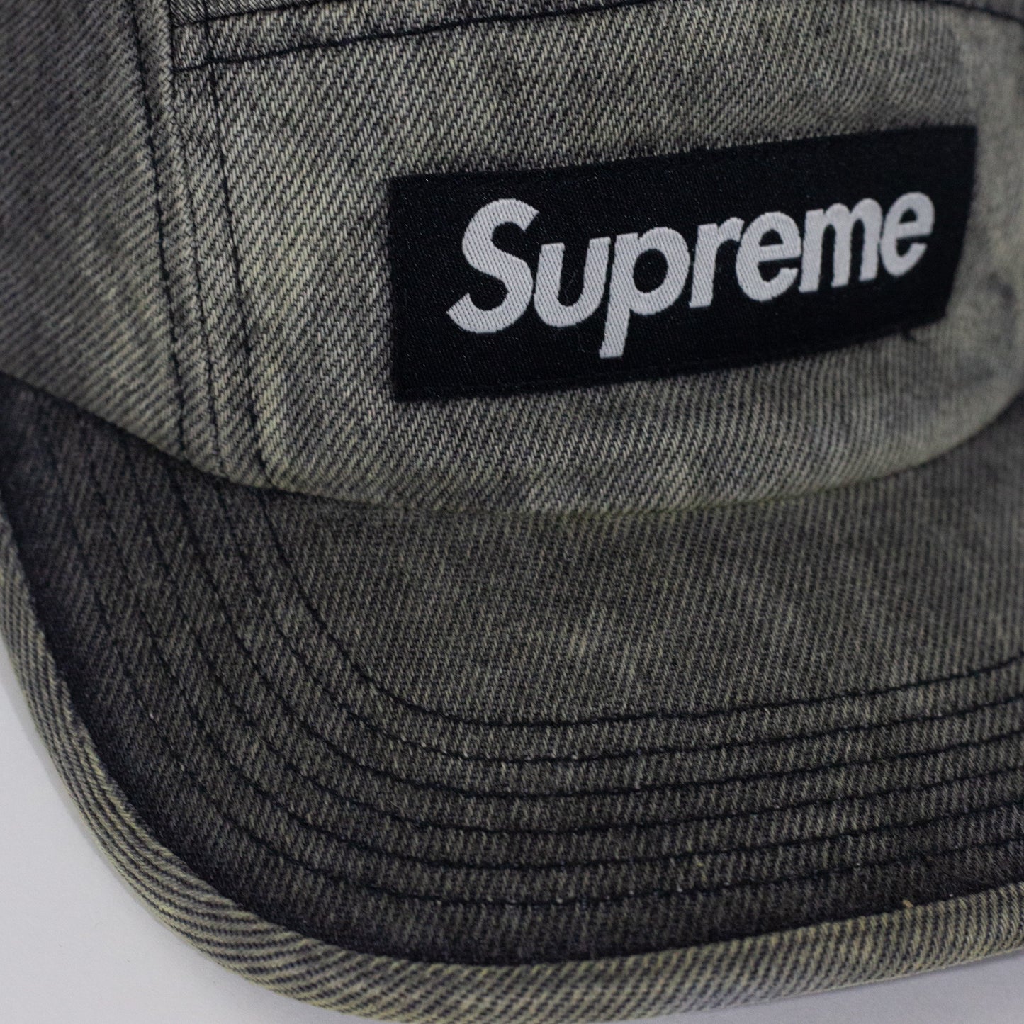 Bone Supreme Denim Camp Cap Preto