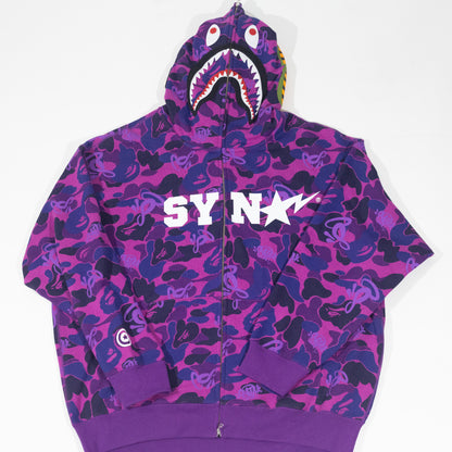 Jaqueta BAPE x Spotify x Syna by Central Cee Shark Full Zip Roxo