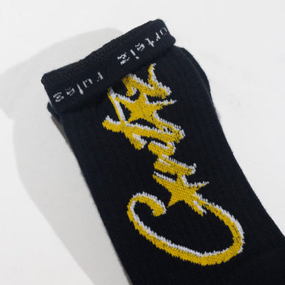 Meia Corteiz Allstars Preta e Amarela