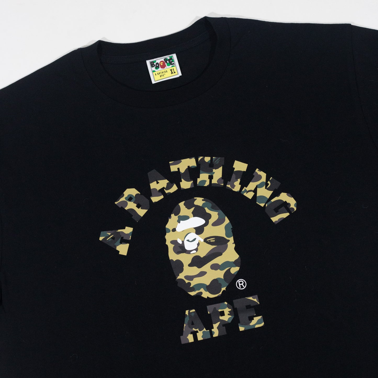 Camiseta BAPE 1st Camo College Preta