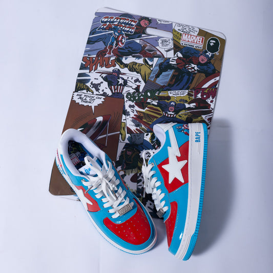 BAPE Bapesta x Marvel - Capitão América