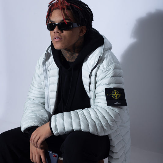 Jaqueta Puffer Stone Island Cinza