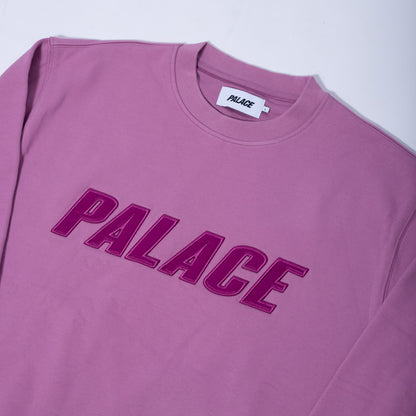 Moletom Palace Crewneck Iridescent Applique Pink